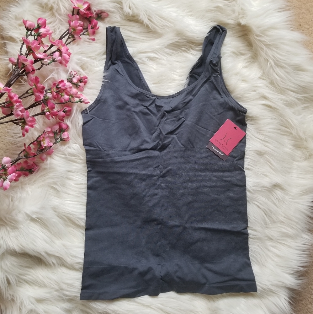 Yummie Tummies Seamless Tank Top -2X/3X - GRAY